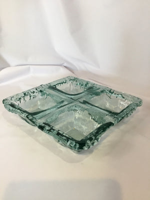 Clear Glass Divided Serving Dish