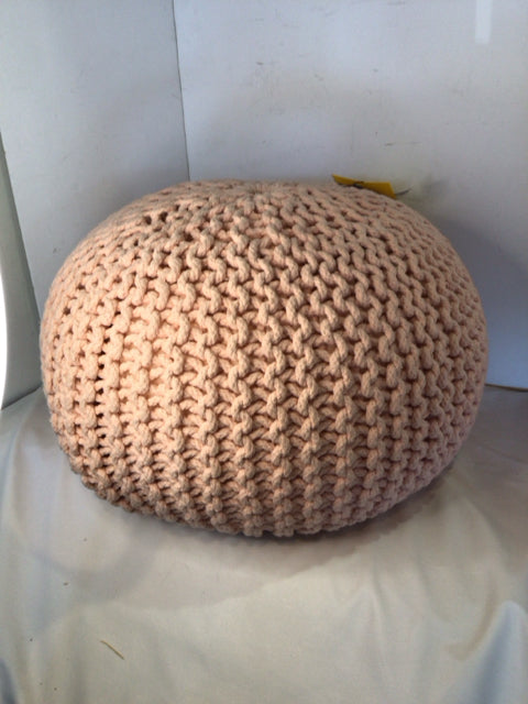 Pink Crochet Pouf FootStool/Ottoman