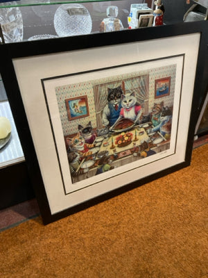 Multi-Color Cats Framed Art