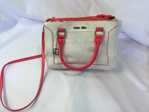 Calvin Klein Faux White/Pink Purse