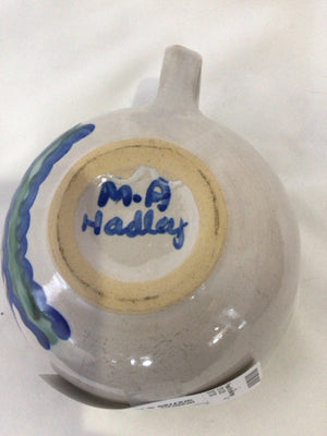 M.A. Hadley Gray/Blue Ceramic Cup