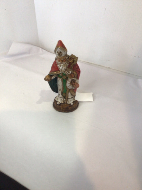 Figure Red/white Resin Santa Holiday Item