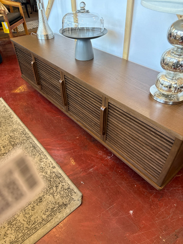 Burrow Mid-Century Wood Brown TV Stand 69FGP274