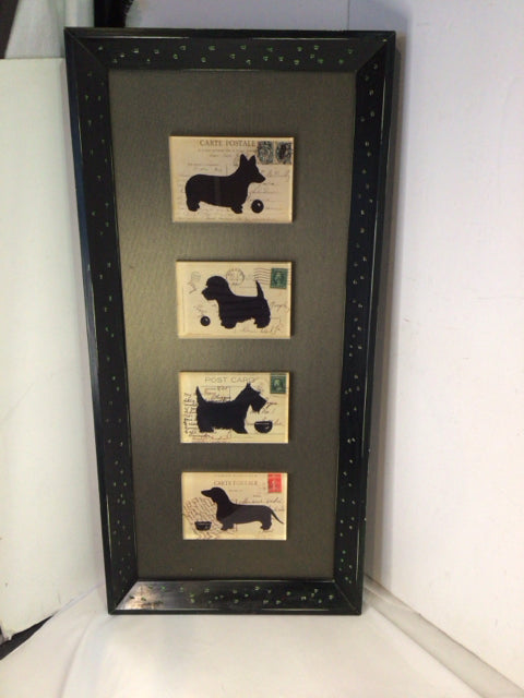 Black/Tan Dogs Framed Art