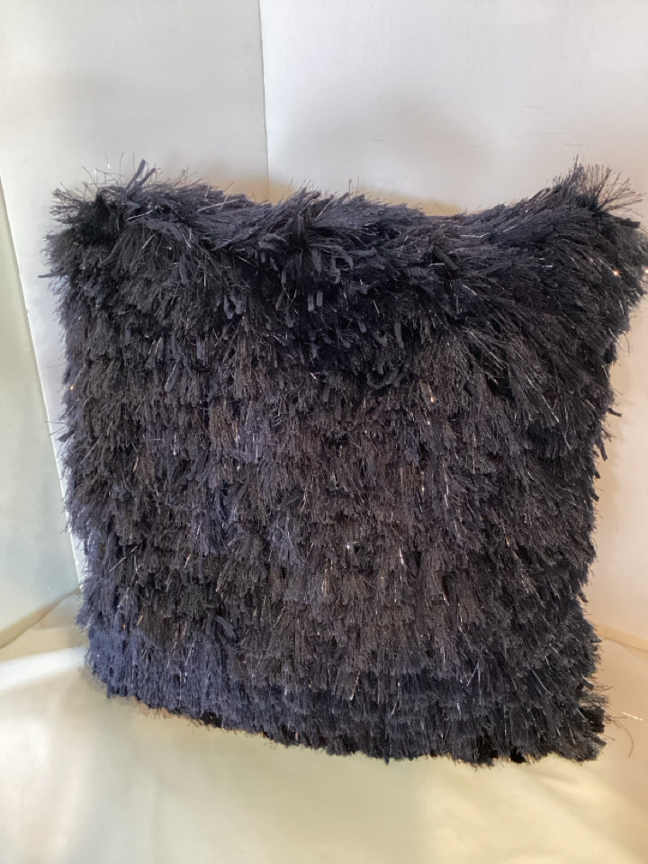 Navy Faux Fur Pillow