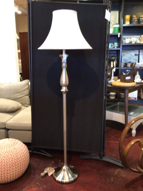 Floor Silver Metal Lamp