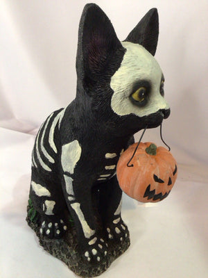 Halloween Black/White Cat Holiday Item