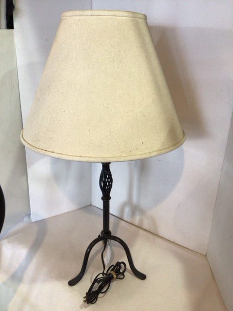 Black Iron Twisted Lamp