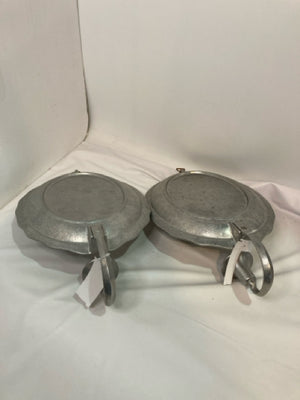 Sconce Silver Aluminum Pair Candle Holders