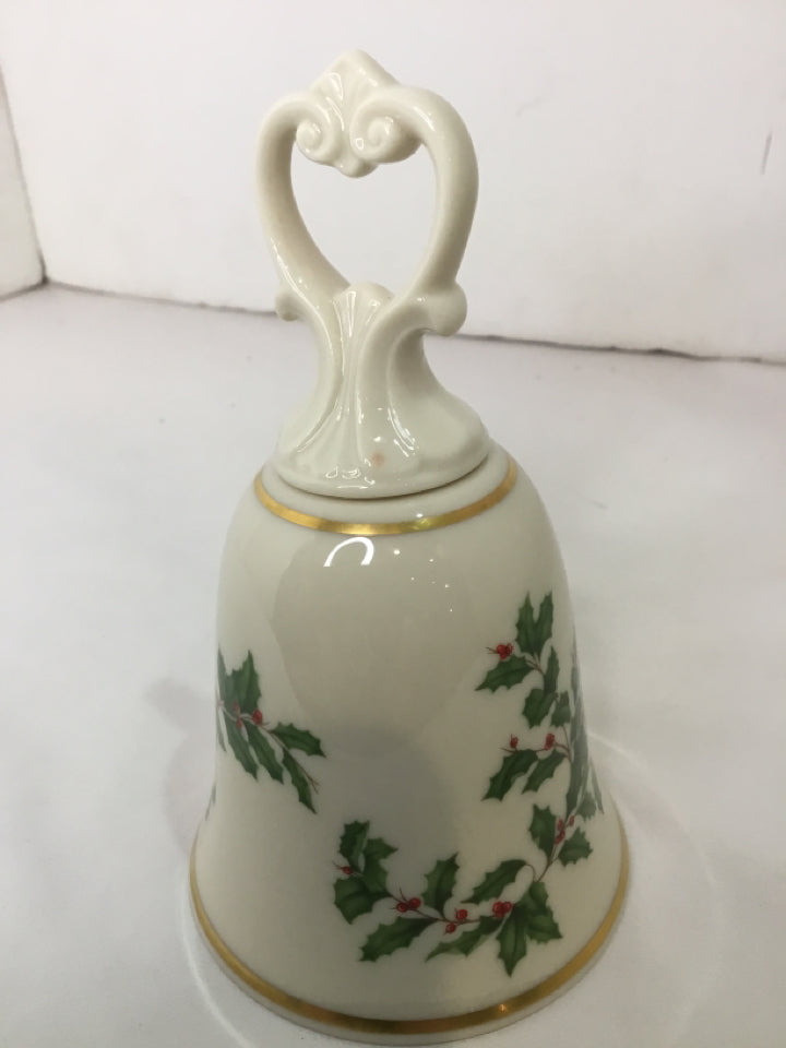 Lenox Bell White/Green China Holly Holiday Item
