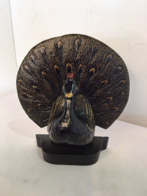 Vintage Iron Peacock Doorstop
