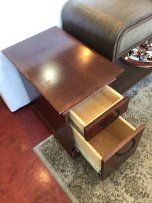 Wood Drawer Brown Table