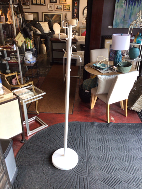 White Metal Coat Rack