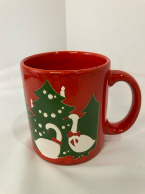 Waechtersbach Vintage Red/Green Ceramic Mug Duck Holiday Item