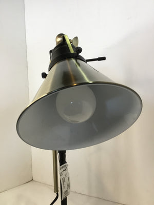 Pottery Barn Industrial Black/Gold Metal Desk Architectual Lamp