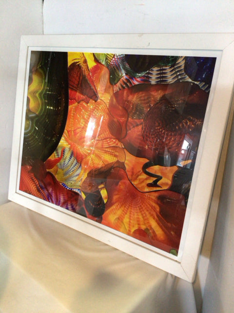 Print Black/Orange Framed Art