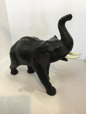 Black Resin Elephant Statue