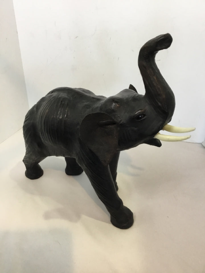 Black Resin Elephant Statue