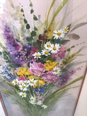 Pastel Flower Framed Art