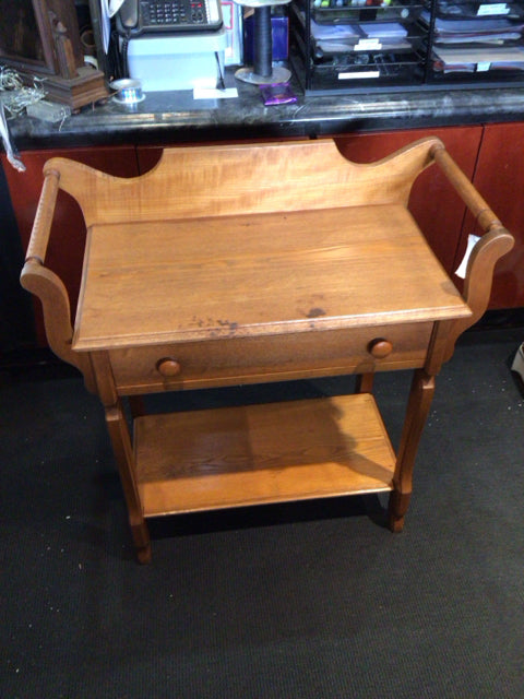 Vintage 1800's Oak Brown Nightstand