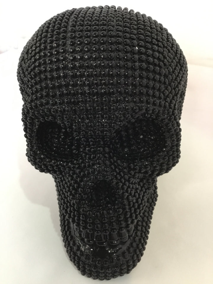 Black Resin Skull Holiday Item