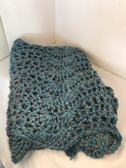 Blue/Multi Cotton Yarn Throw