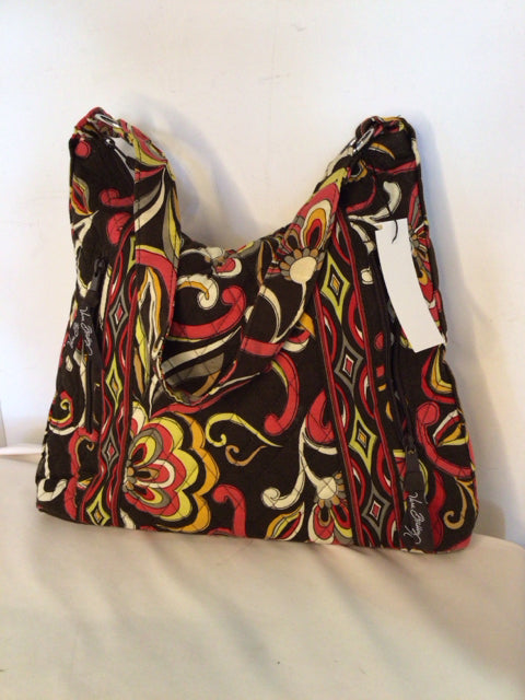 Vera Bradley Cotton Brown/Tan Floral Purse