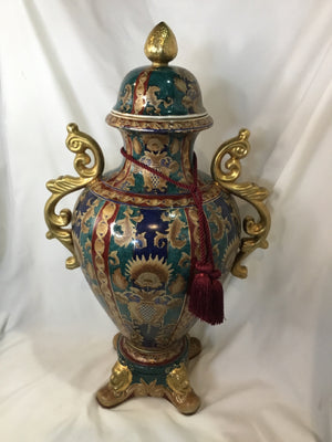 Vintage Autumn Oriental Vase