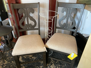 Dining Wood Pair Brown/Cream Chair Set 932PPUPF