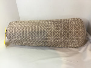 Gray Beaded Bolster Pillow