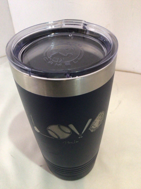 Tumbler Blue/Silver Stainless Steel Baseball Mug