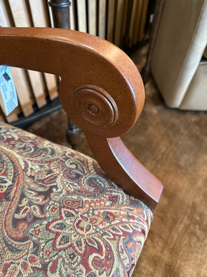 Fairfield Wood Paisley Upholstered Brown/Multi Chair