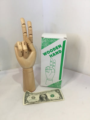 Tan Wood Mannequin Hand Sculpture