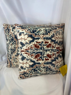 Oversized Blue/Maroon Pair Print Pillow