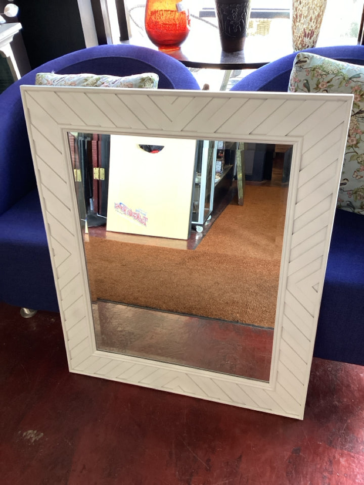 Allen + Roth White Wood Mirror