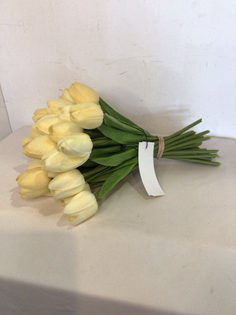 Green/Yellow Tulips Faux Flowers