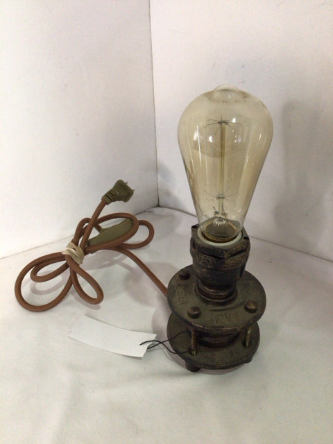 Industrial Antiqued Gold Lamp