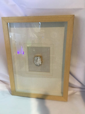 Shadow Box White Stone Framed Art