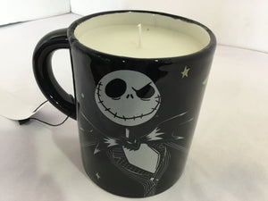 Halloween Black/White Ceramic Candle Holiday Item