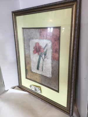 Orange/Gold Lily Framed Art