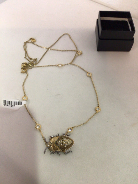 Swarovski Gold/Silver Scarab Necklace
