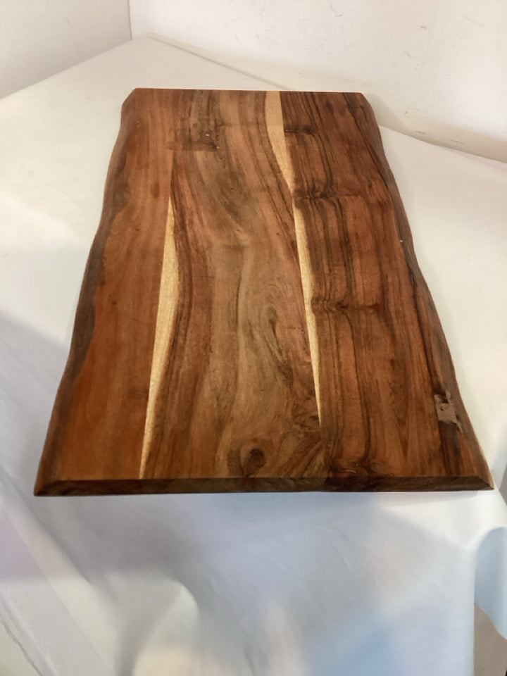 Raw Edge Brown Wood Charcuterie Cutting Board