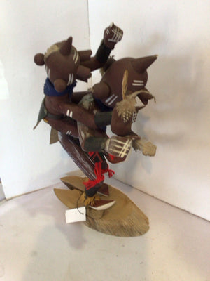 Native American Brown Wood Kachina Doll
