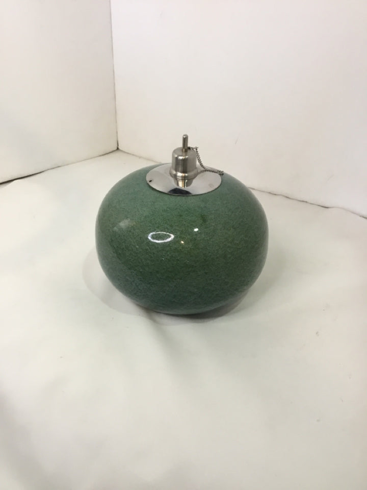 Green Ceramic Oil Lamp