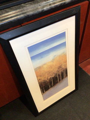 Print Yellow/Multi Trees Framed Art