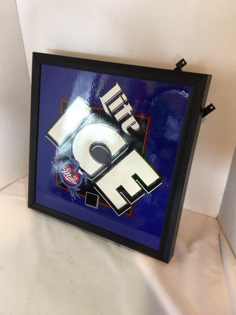Advertising Blue/White Glass Electric Sign