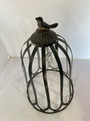 Vintage Black Wrought Iron Bird Cloche