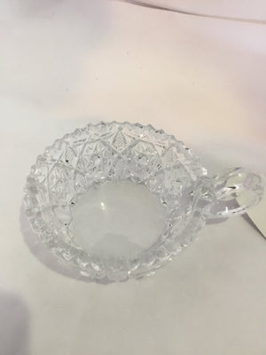 Fostoria Cut Glass Handled Bowl