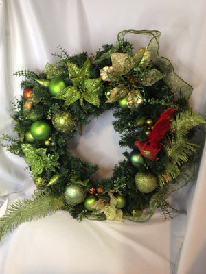 Green Glitter Christmas Wreath