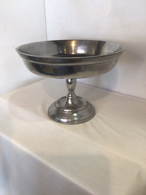 Silver Aluminum Pedestal Plate Stand